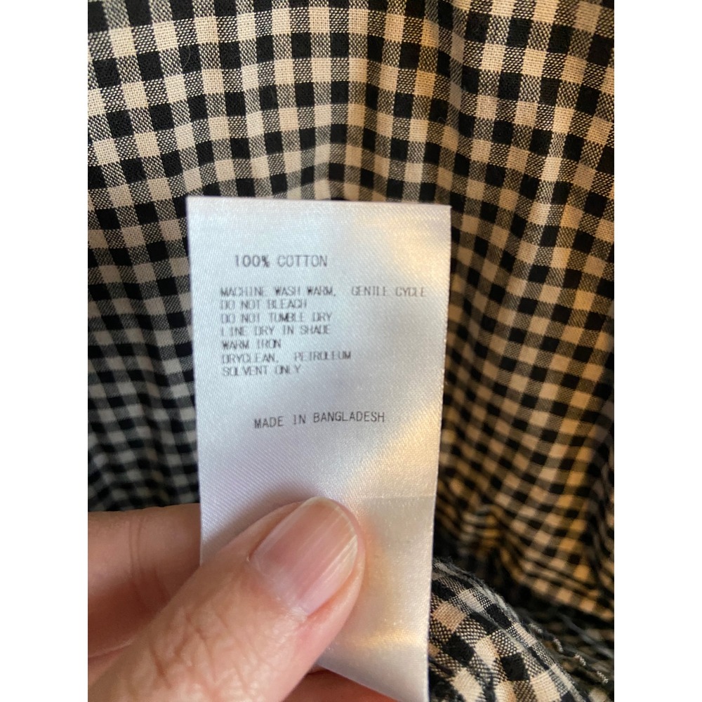 Samansa Mos2 Gingham Check Button Front Tiered Mi… - image 6